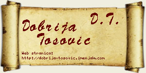 Dobrija Tošović vizit kartica
